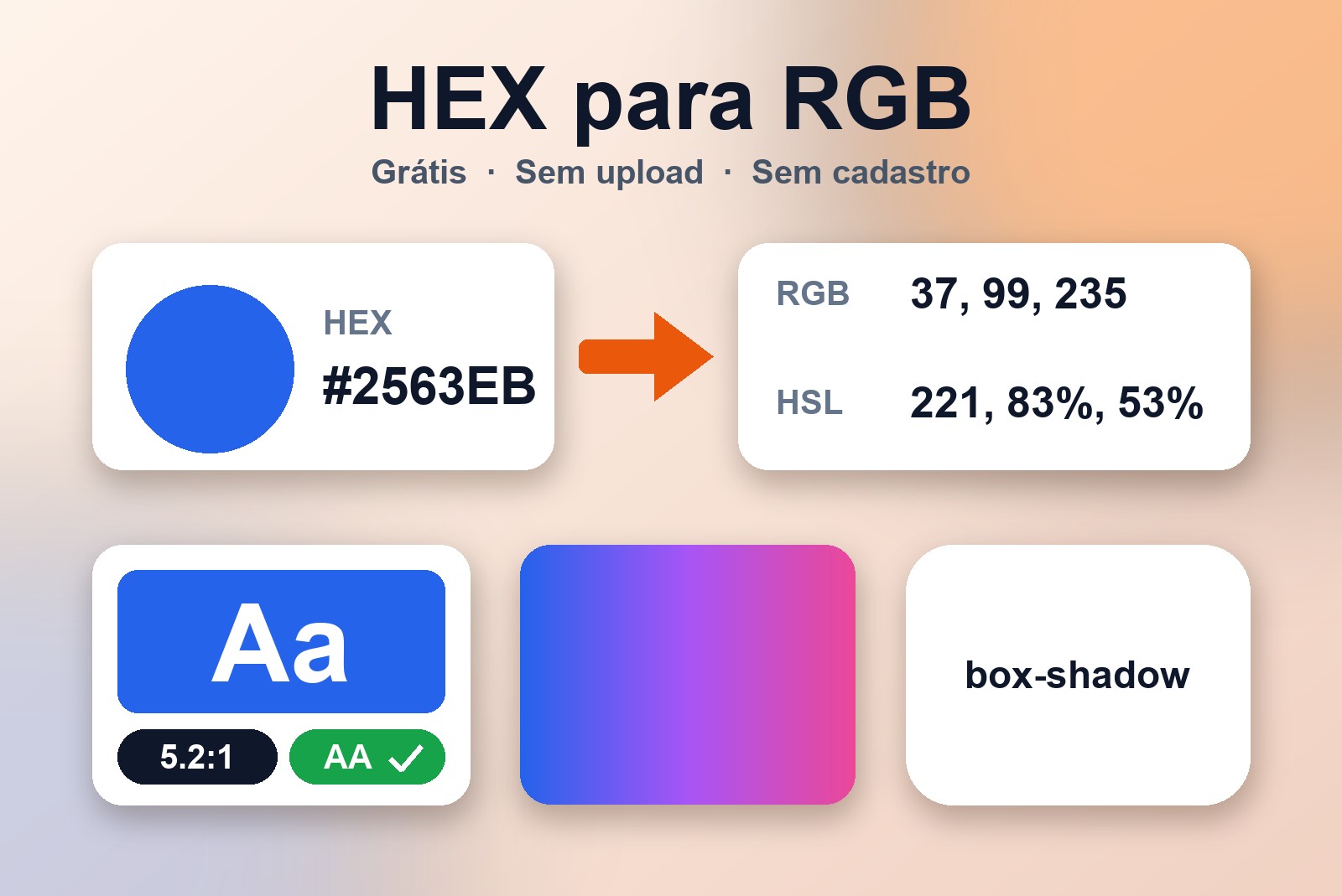 Como converter HEX para RGB e verificar o contraste do texto online grátis