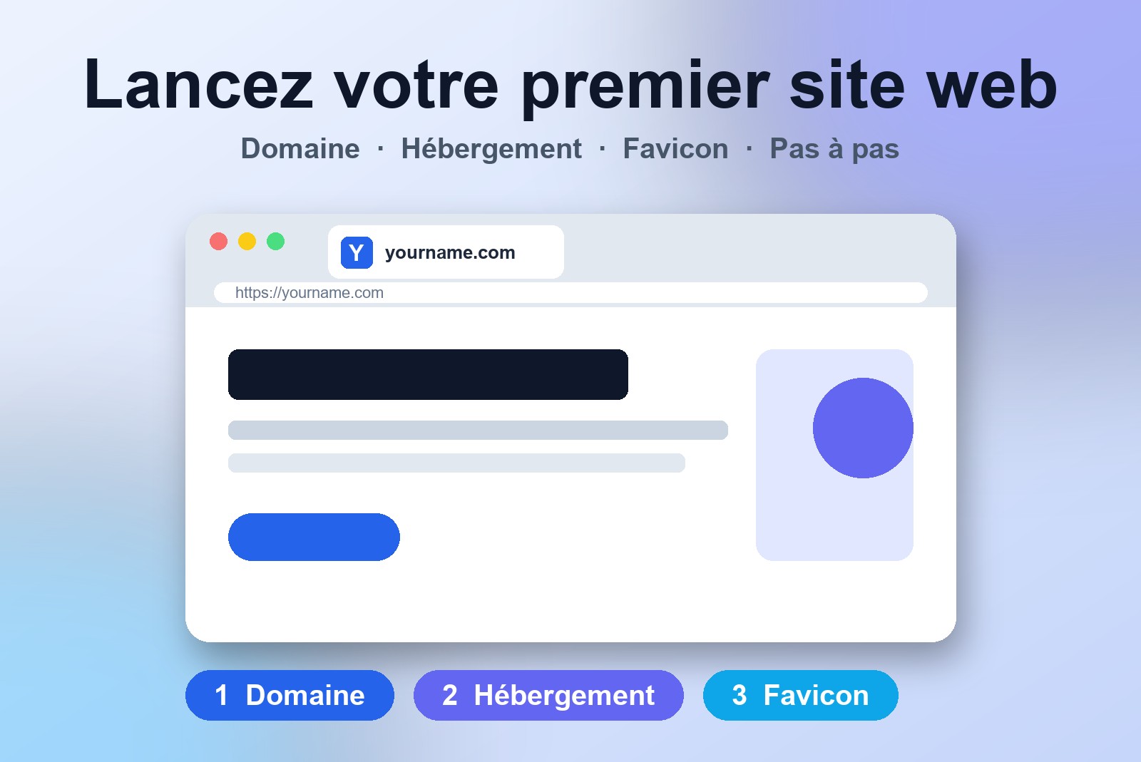 Comment lancer votre premier site web : domaine, hébergement et favicon
