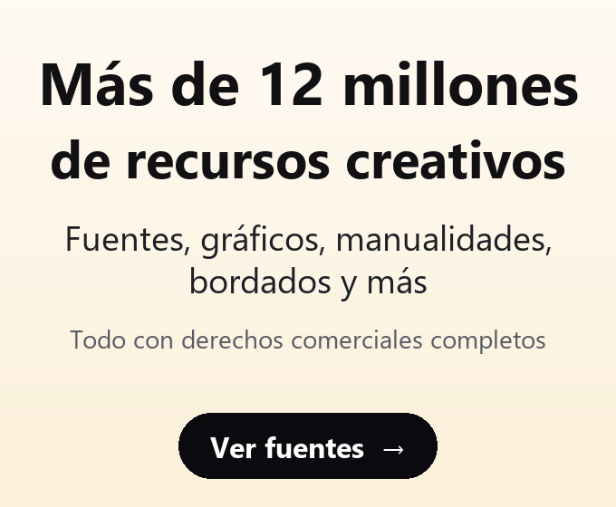 Creative Fabrica: más de 12 millones de recursos creativos, fuentes, gráficos, manualidades y bordados, todo con derechos comerciales completos