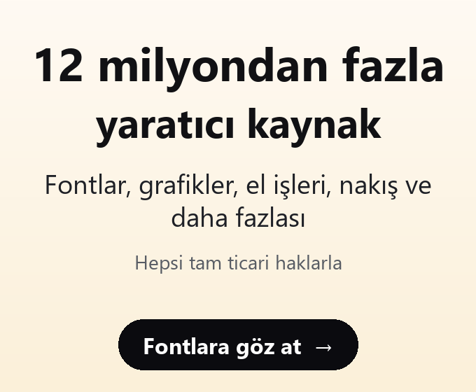 Creative Fabrica: 12 milyondan fazla yaratıcı kaynak, fontlar, grafikler, el işleri ve nakış, hepsi tam ticari haklarla