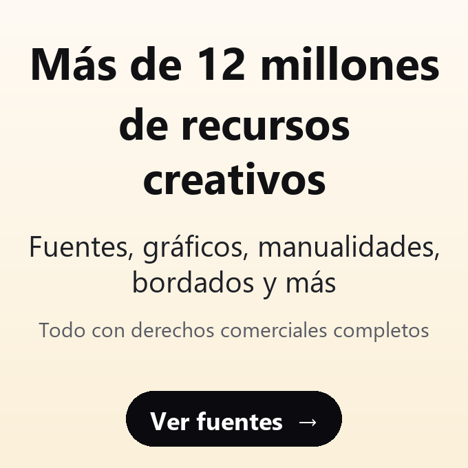 Creative Fabrica: más de 12 millones de recursos creativos, fuentes, gráficos, manualidades y bordados, todo con derechos comerciales completos
