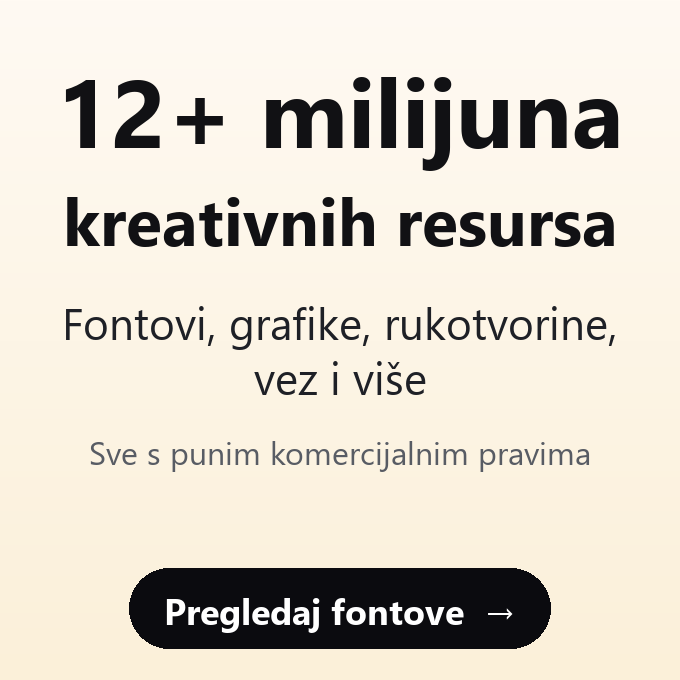 Creative Fabrica: 12+ milijuna kreativnih resursa, fontovi, grafike, rukotvorine i vez, sve s punim komercijalnim pravima