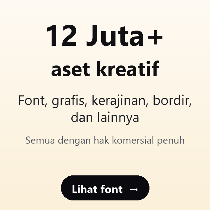 Creative Fabrica: 12 juta+ aset kreatif, font, grafis, kerajinan dan bordir, semua dengan hak komersial penuh