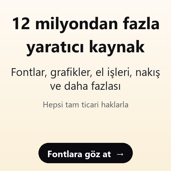 Creative Fabrica: 12 milyondan fazla yaratıcı kaynak, fontlar, grafikler, el işleri ve nakış, hepsi tam ticari haklarla