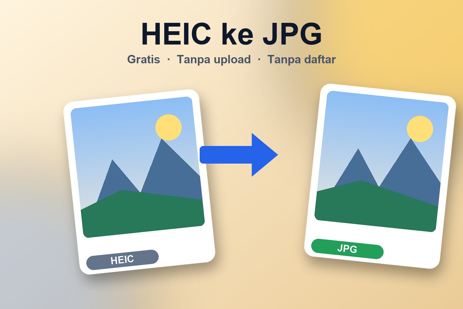 Cara mengubah foto HEIC ke JPG online gratis