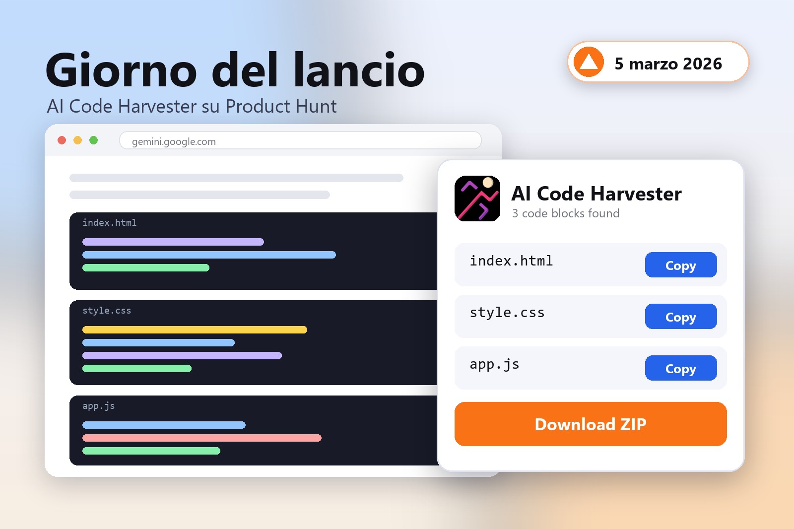 Cos'è Product Hunt — il lancio di AI Code Harvester