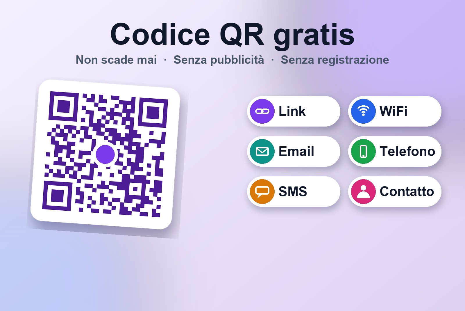 Come creare un codice QR gratis che non scade mai, senza registrazione