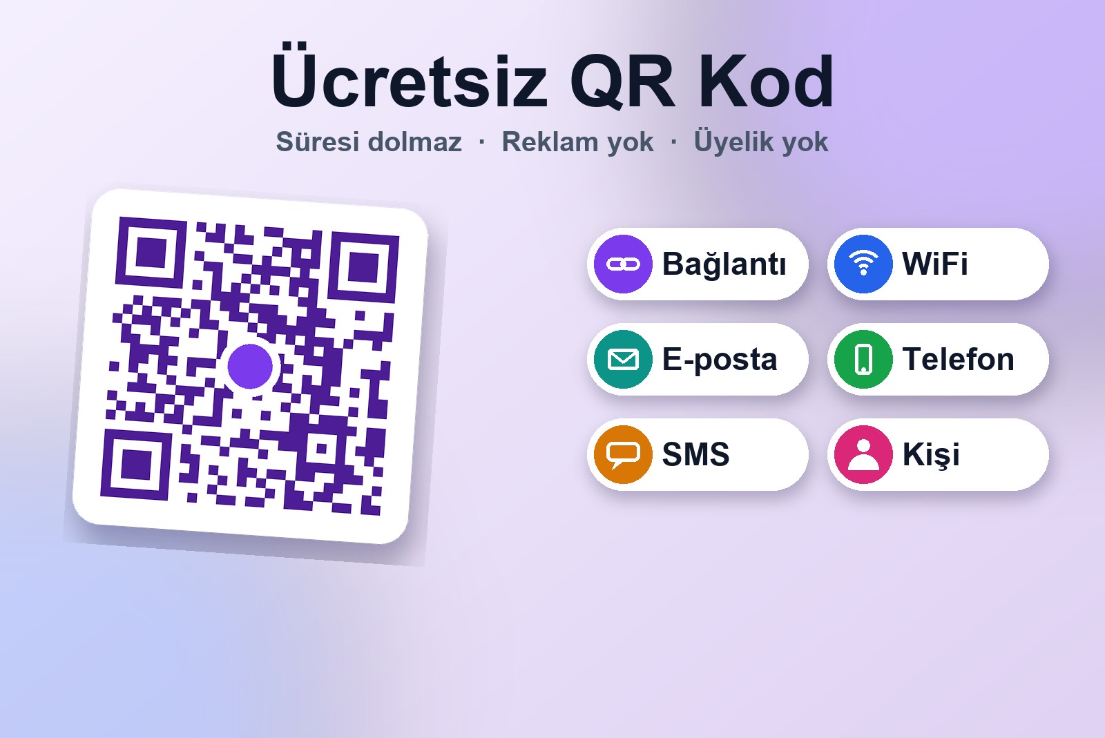 Süresi hiç dolmayan ücretsiz QR kod nasıl yapılır, üyelik olmadan