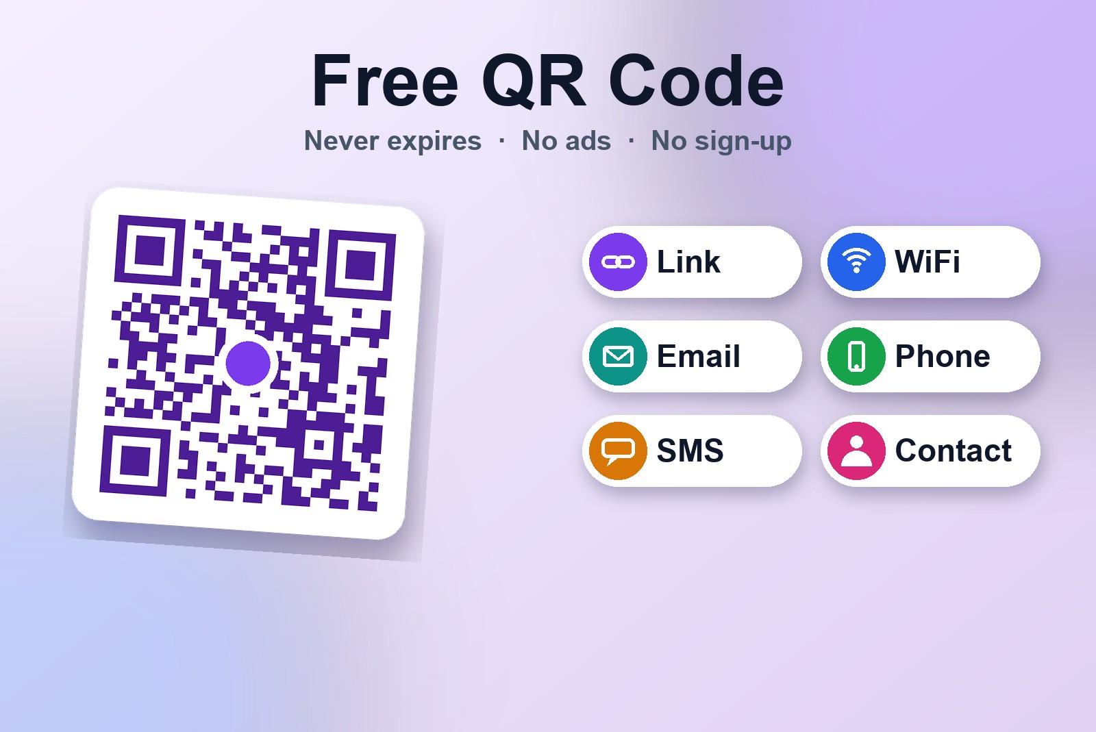 How to make a free QR code that never expires, with no sign-up