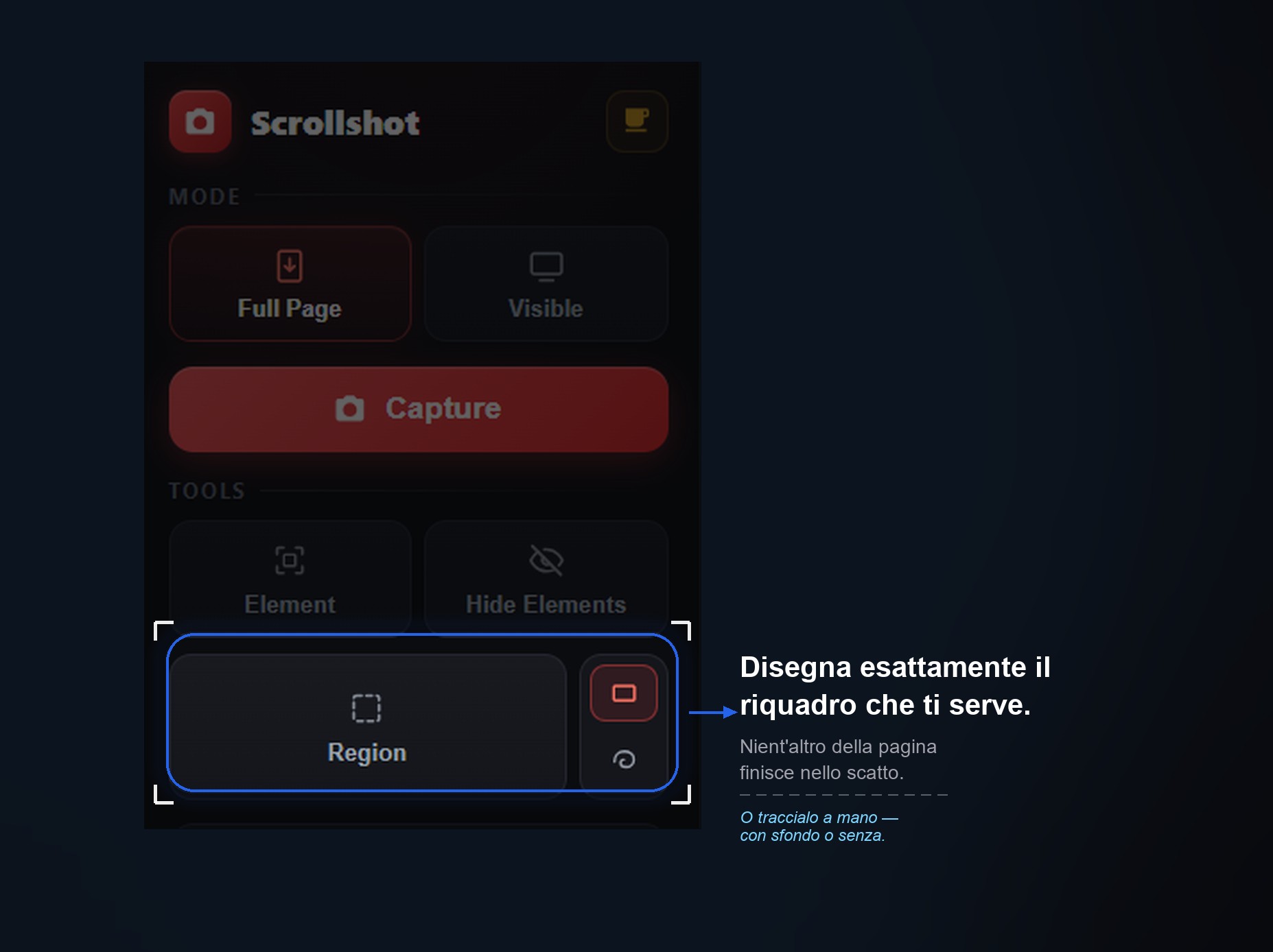 Come Fare uno Screenshot di una Sola Parte della Pagina
