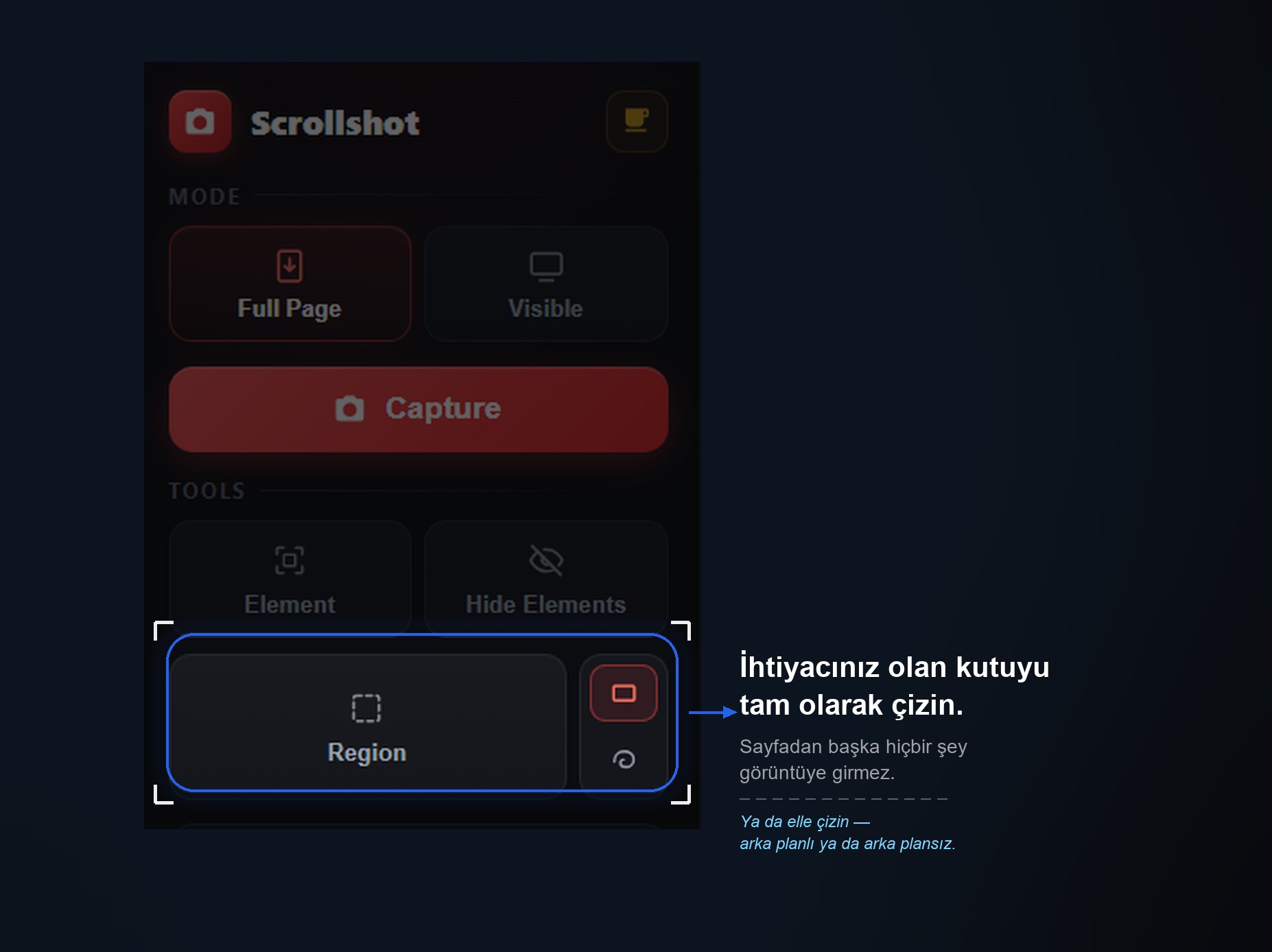 Bir Web Sayfasının Sadece Bir Kısmının Ekran Görüntüsü Nasıl Alınır
