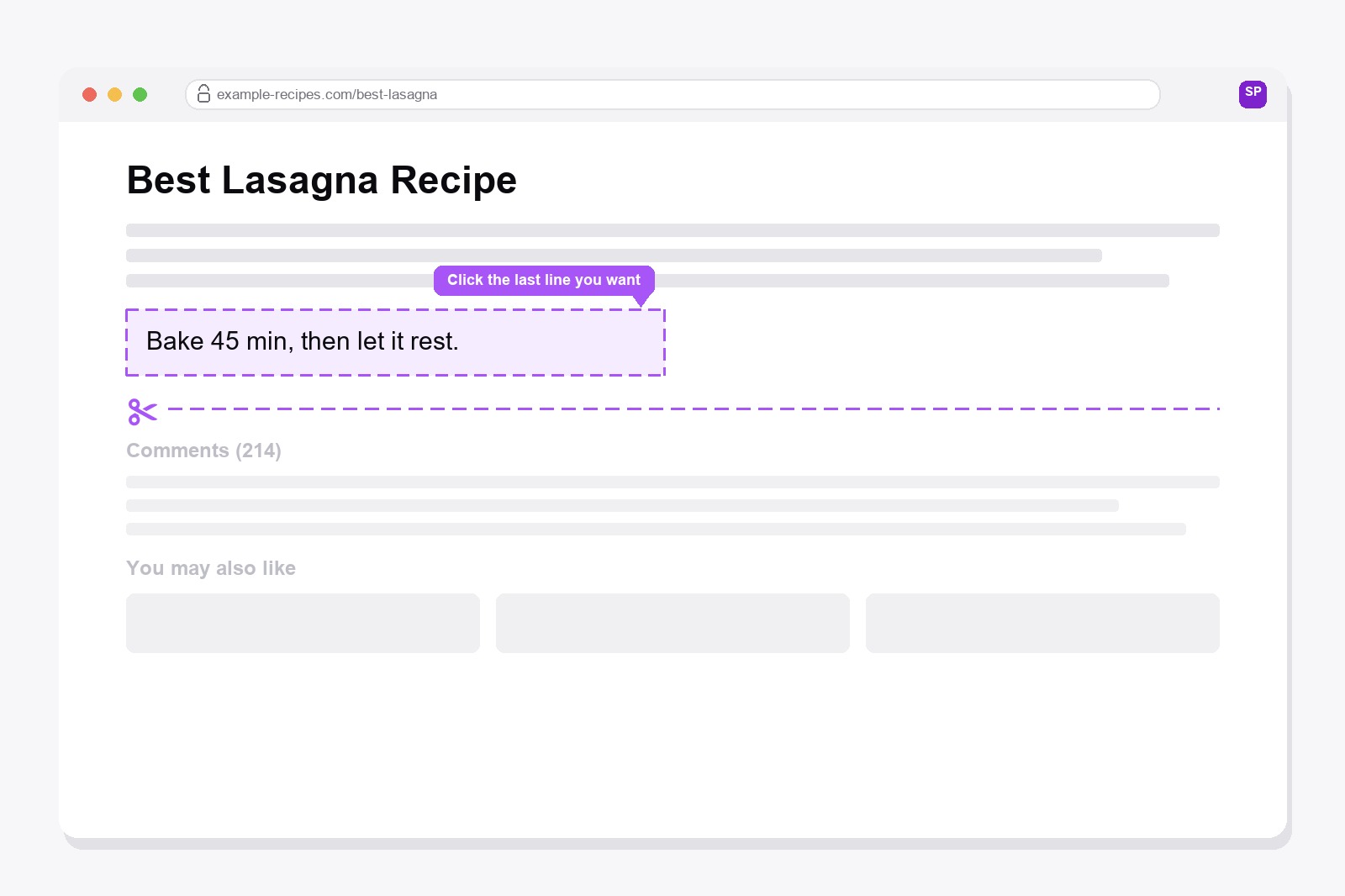 How to print only part of a webpage
