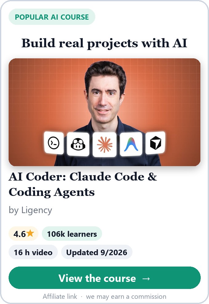 AI Coder: Complete Claude Code & Coding Agents Course by Ligency on Udemy