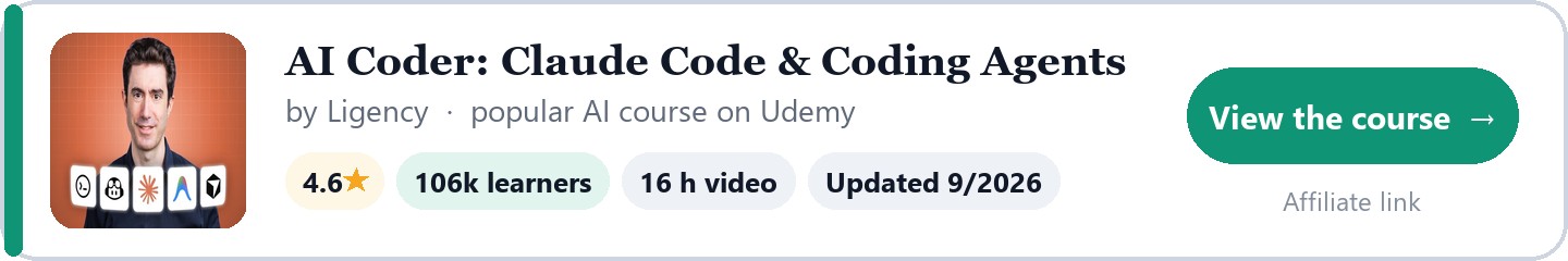 AI Coder: Complete Claude Code & Coding Agents Course by Ligency on Udemy