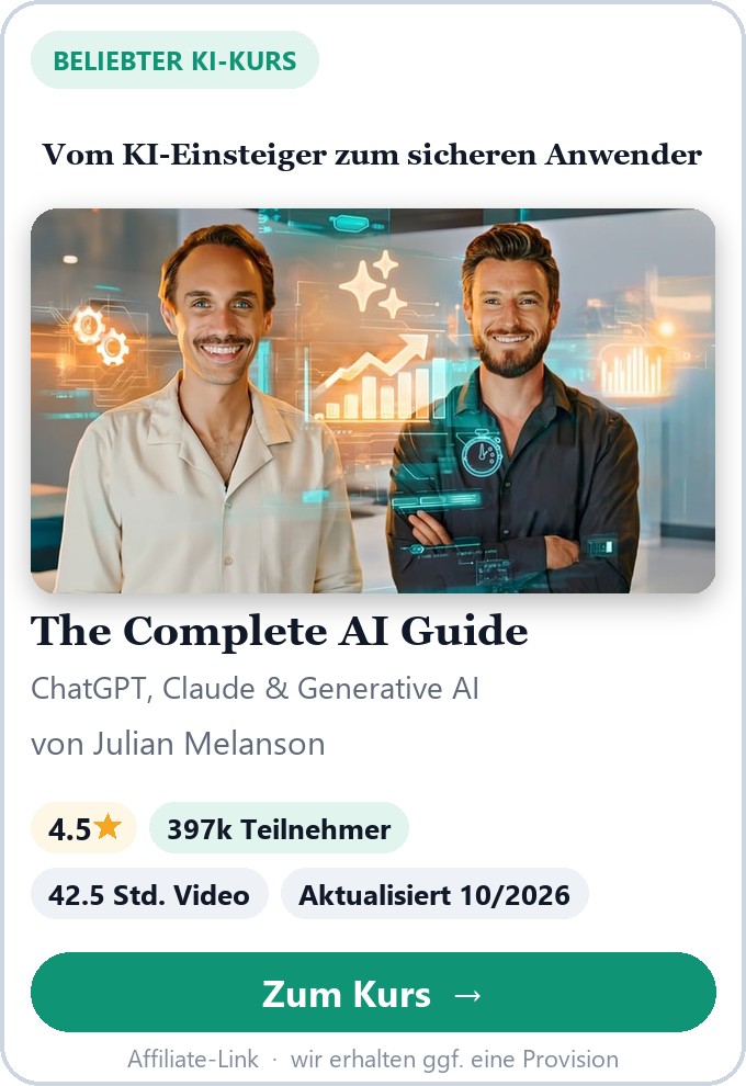 The Complete AI Guide: Learn ChatGPT, Claude & Generative AI by Julian Melanson on Udemy