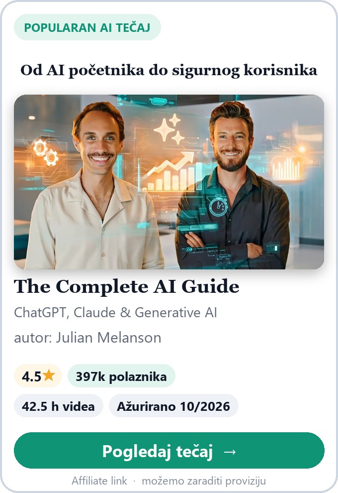 The Complete AI Guide: Learn ChatGPT, Claude & Generative AI by Julian Melanson on Udemy