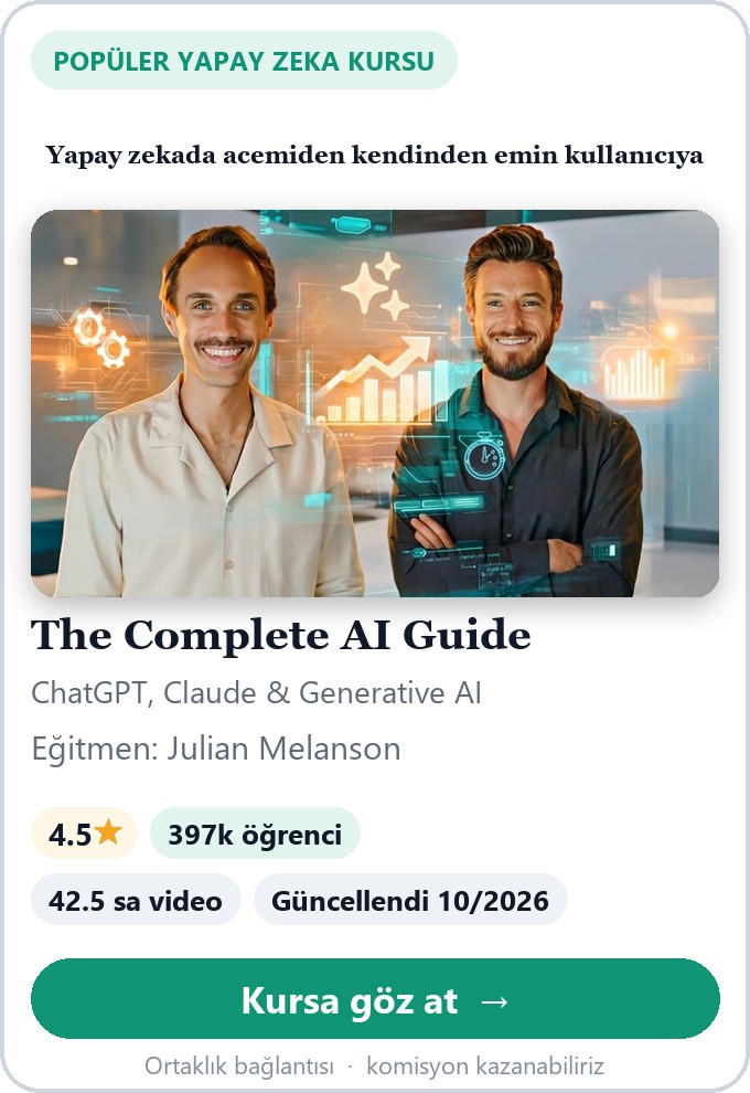 The Complete AI Guide: Learn ChatGPT, Claude & Generative AI by Julian Melanson on Udemy